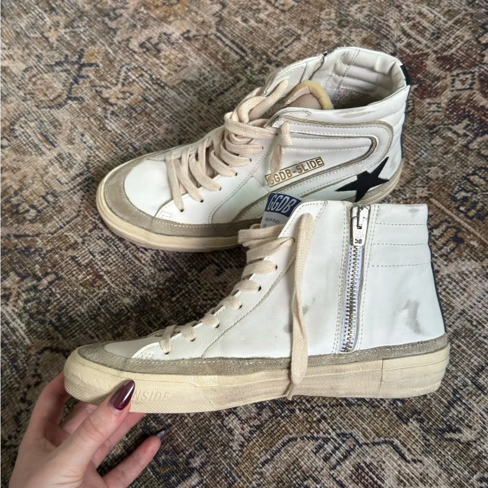 Golden Goose Slide High Top Sneakers - Picture 2 of 7